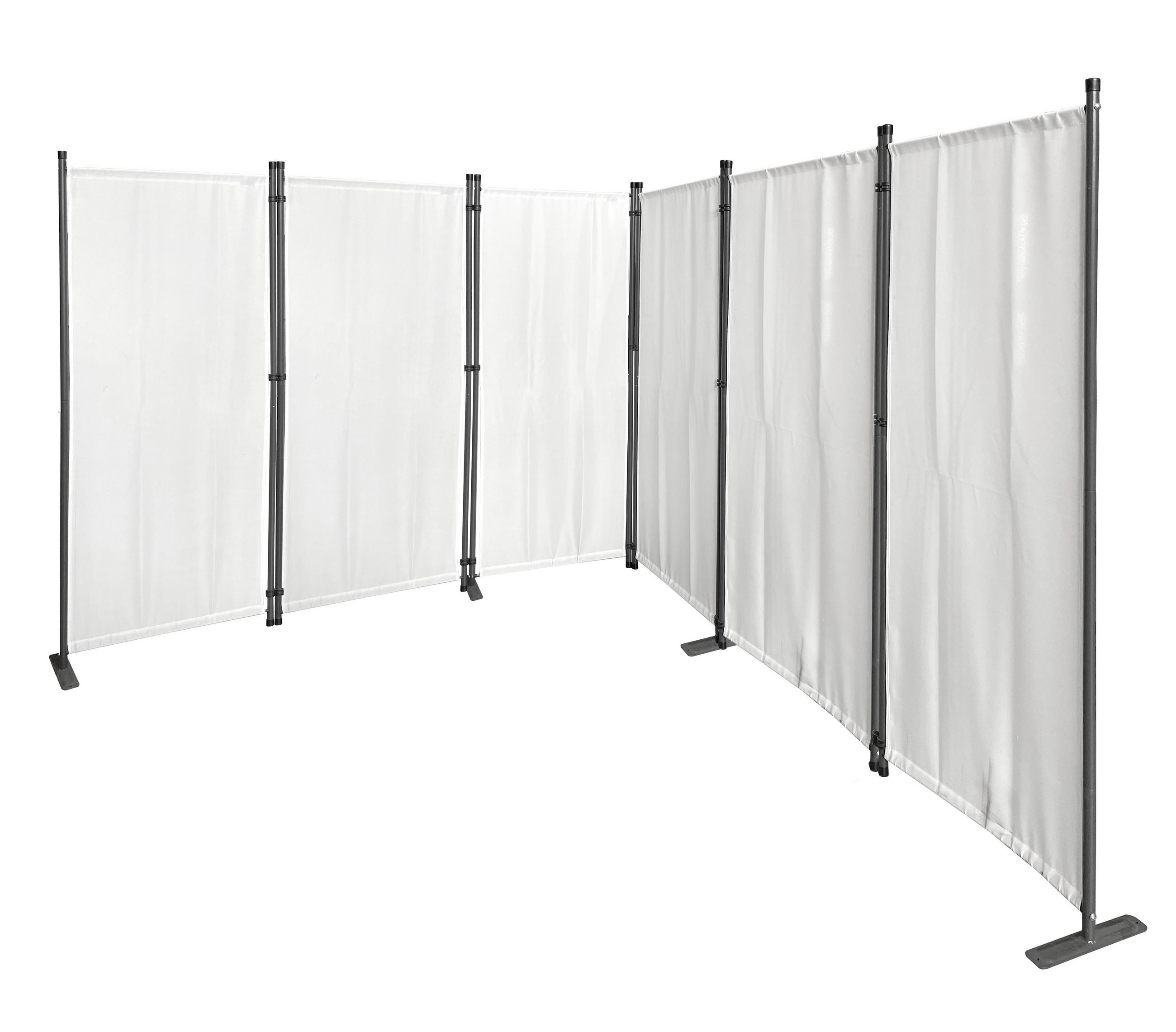 Quick Star Paravent Weiß 340x170 cm