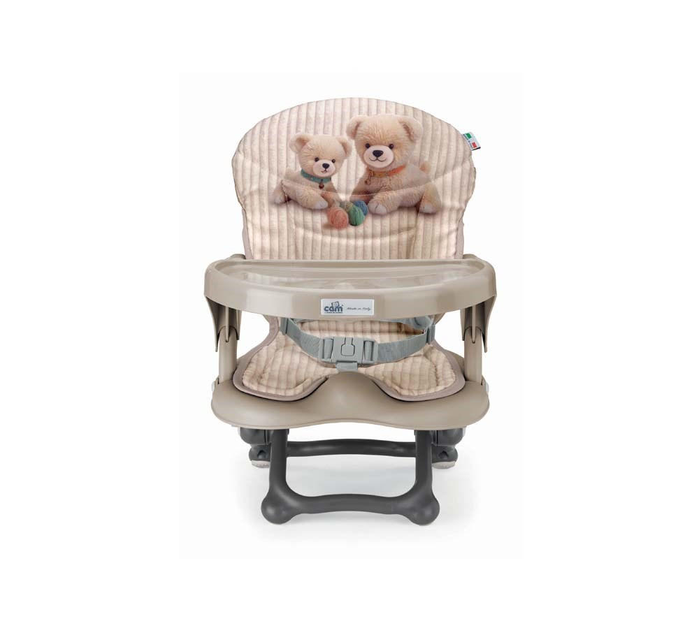 KINDER-SITZERHÖHUNG Smarty Pop - Beige, Kunststoff/Textil (42/50/37cm) - Cam il Mondo del Bambino S.p.A.