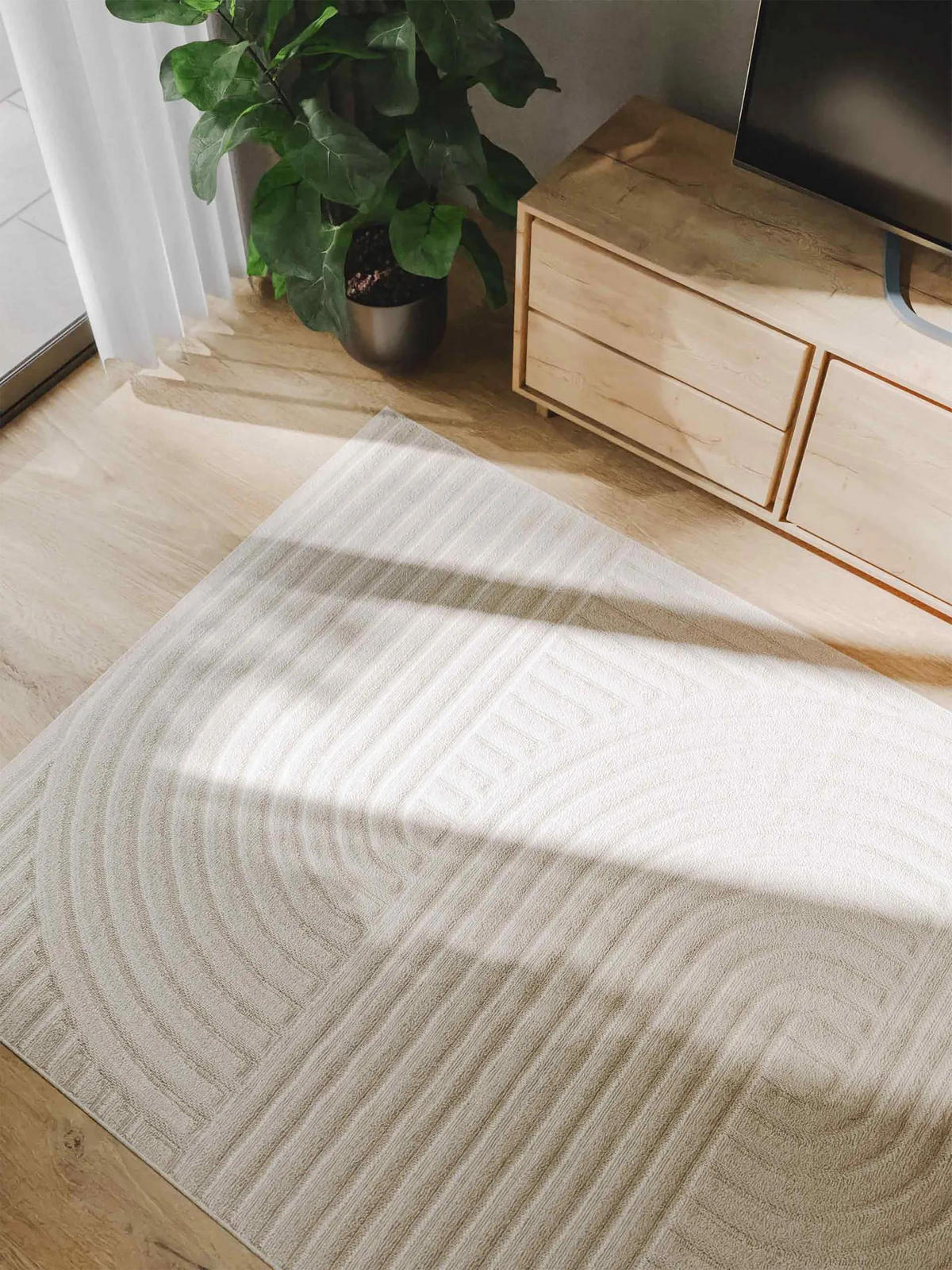 TEPPICH Leo Cream 240x340 cm - Creme, Kunststoff (240/340cm) - benuta