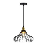 PENDELLEUCHTE LOTTE Schwarz - Goldfarben/Schwarz, Metall (16.5/16.5/149cm)