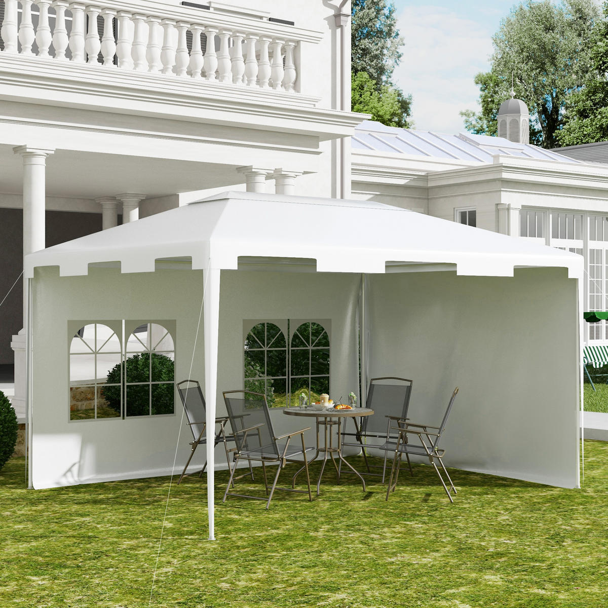 PAVILLON Weiß 1 Stück - Weiß, Metall (295/255/395cm) - GiPP