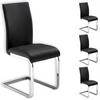 SCHWINGSTUHL LETICIA 4ER-SET - Schwarz, Textil/Metall (42/96/57cm) - IDIMEX
