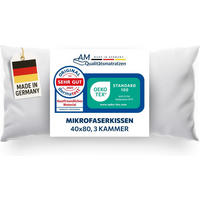 AM Qualitätsmatratzen Premium Mikrofaser Kopfkissen mit Sensofill Füllung Made in Germany 40x80cm - Weiß, Textil (40/80cm) - AM Qualitätsmatratzen