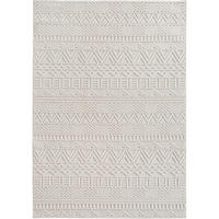 TEPPICH Flachgewebe LANGAU in Creme, mit Ethno-Streifen, 120 x 170 cm - Creme, Textil (120/170cm) - KADIMA DESIGN