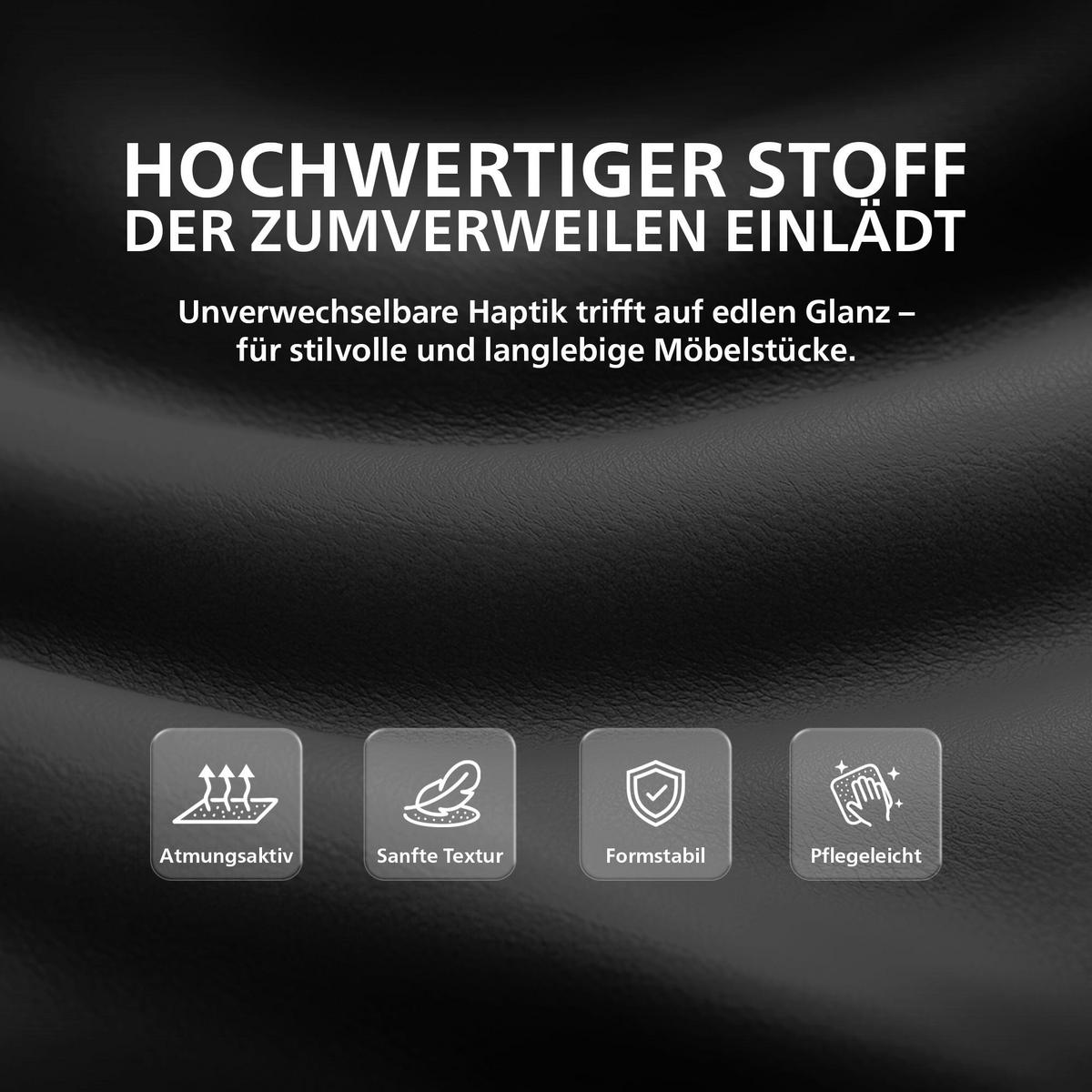 SCHWINGSTUHL Lederlook Schwarz/Schwarz - Schwarz, Textil/Metall (57/92/59cm) - CLP