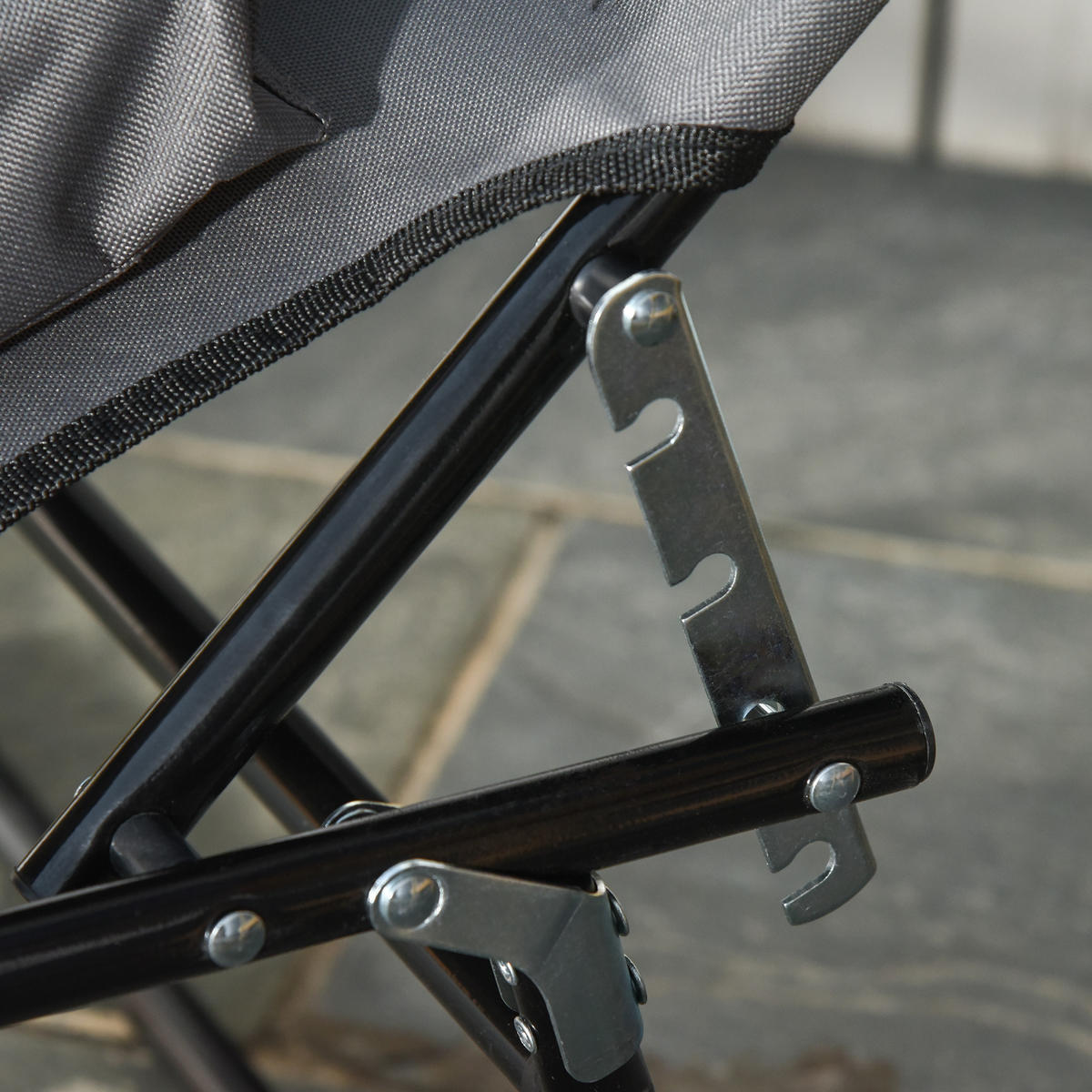 SONNENLIEGE klappbar Gartenliege mit Kopfkissen, Gesichtsloch Liegestuhl Grau - Dunkelgrau/Schwarz, Textil/Metall (58/36/187cm) - Outsunny