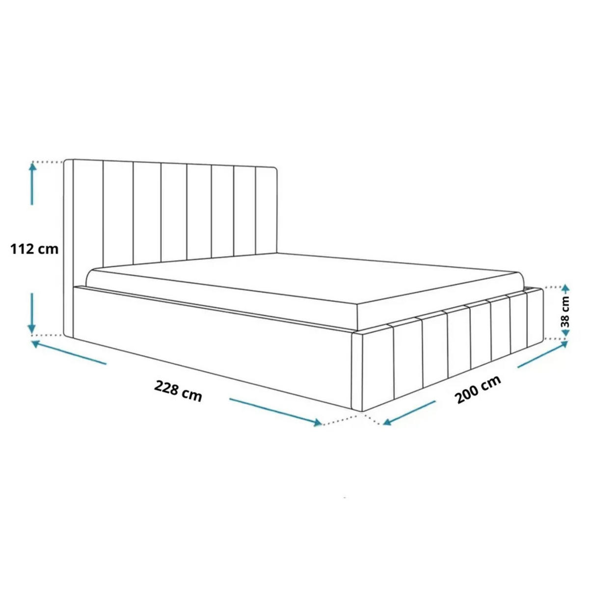 POLSTERBETT BARON mit Kopfteil, 200 x 200 cm, Doppelbett mit Bettkasten und Lattenrost aus Velourstoff, Velourstoff, Frabe: Braun - Braun, Holz/Kunststoff (200/200cm) - Agmat-Furniture
