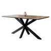 ESSTISCH Wero - Eiche Wotan/Schwarz, Holzwerkstoff/Metall (90/160/74cm) - MIRJAN24