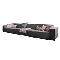 RIESENSOFA SAMU Grau Webstoff - Schwarz/Grau, Textil (418/72/106cm) - KAWOLA