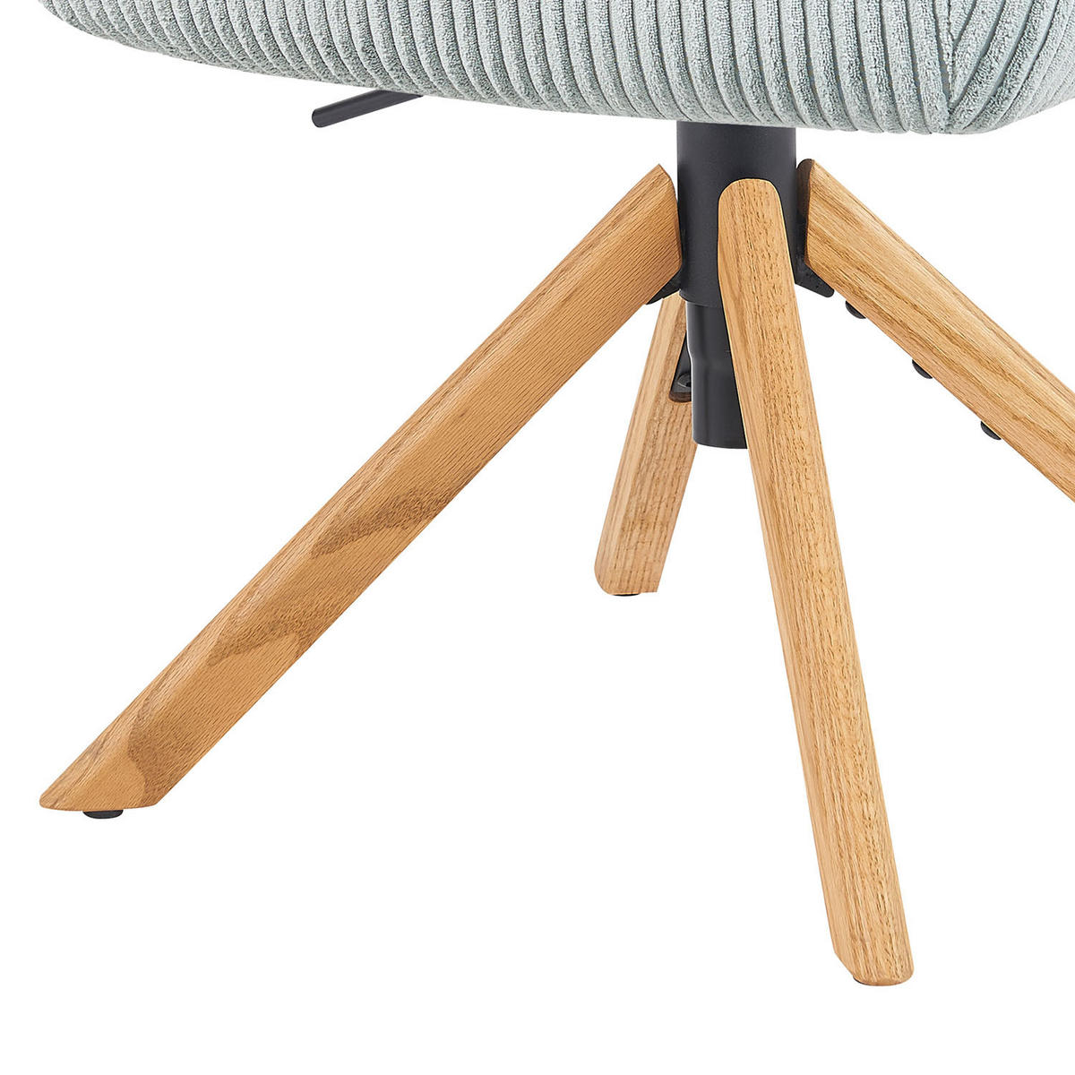 BÜROSTUHL Mika-Olea - Honigeiche/Hellblau, Eichenholz/Holz (60/83/61cm) - DUBI Möbel