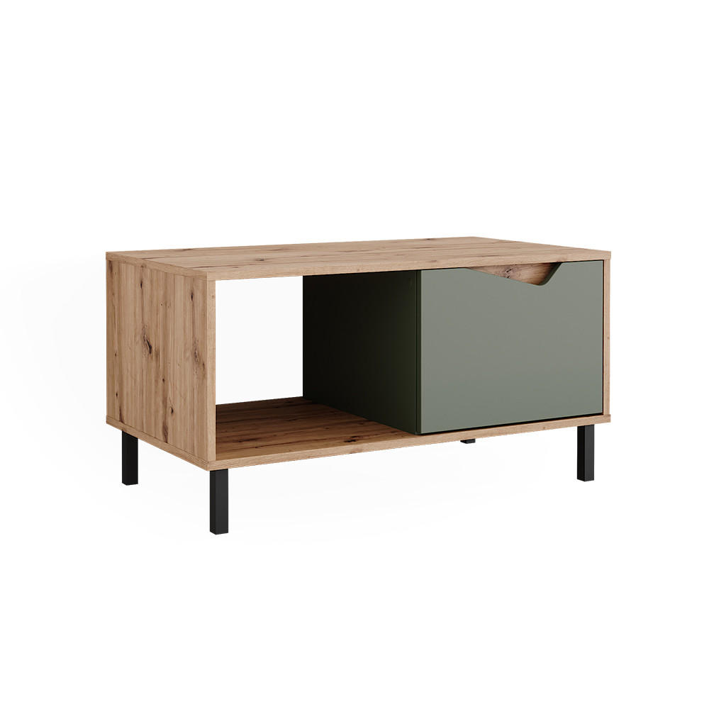 Vicco KONFERENČNÍ STŮL Marelle Zelená/umělecká 90 x 50 cm s 1 dveřmi