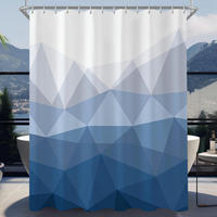 DUSCHVORHANG Geometrischer Verlauf 200 x 200 cm - Multicolor, Textil (200/200cm)