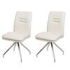 ESSZIMMERSTUHL Cremeweiß 2er-Set - Beige/Weiß, Textil (47/90/60cm) - MCW