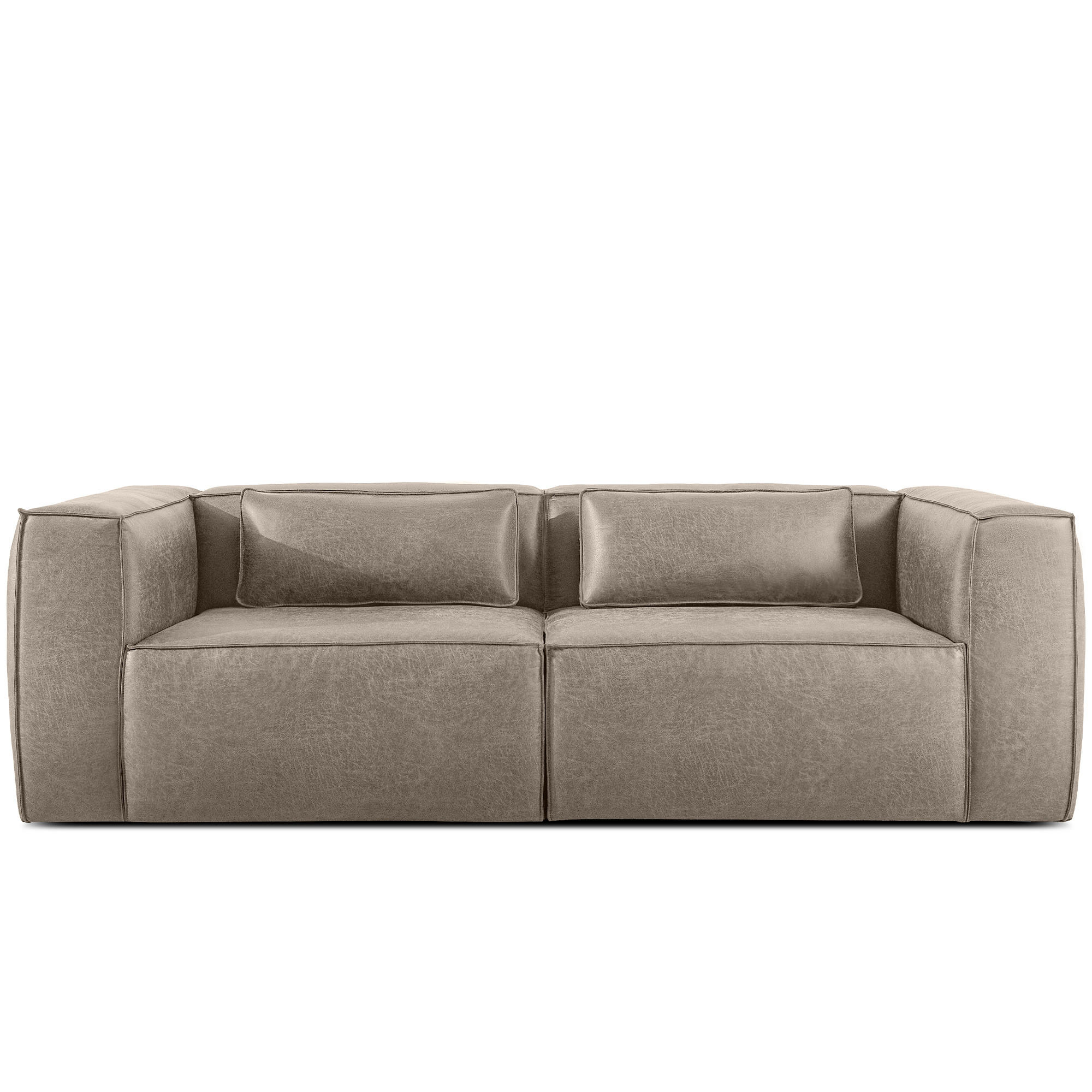3-SITZER SOFA FEROX, Hellgrau - Hellgrau, Holz/Holzwerkstoff (240/73/96cm) - KONSIMO®