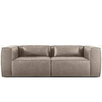 3-SITZER SOFA FEROX, Hellgrau - Hellgrau, Holz/Holzwerkstoff (240/73/96cm) - KONSIMO®