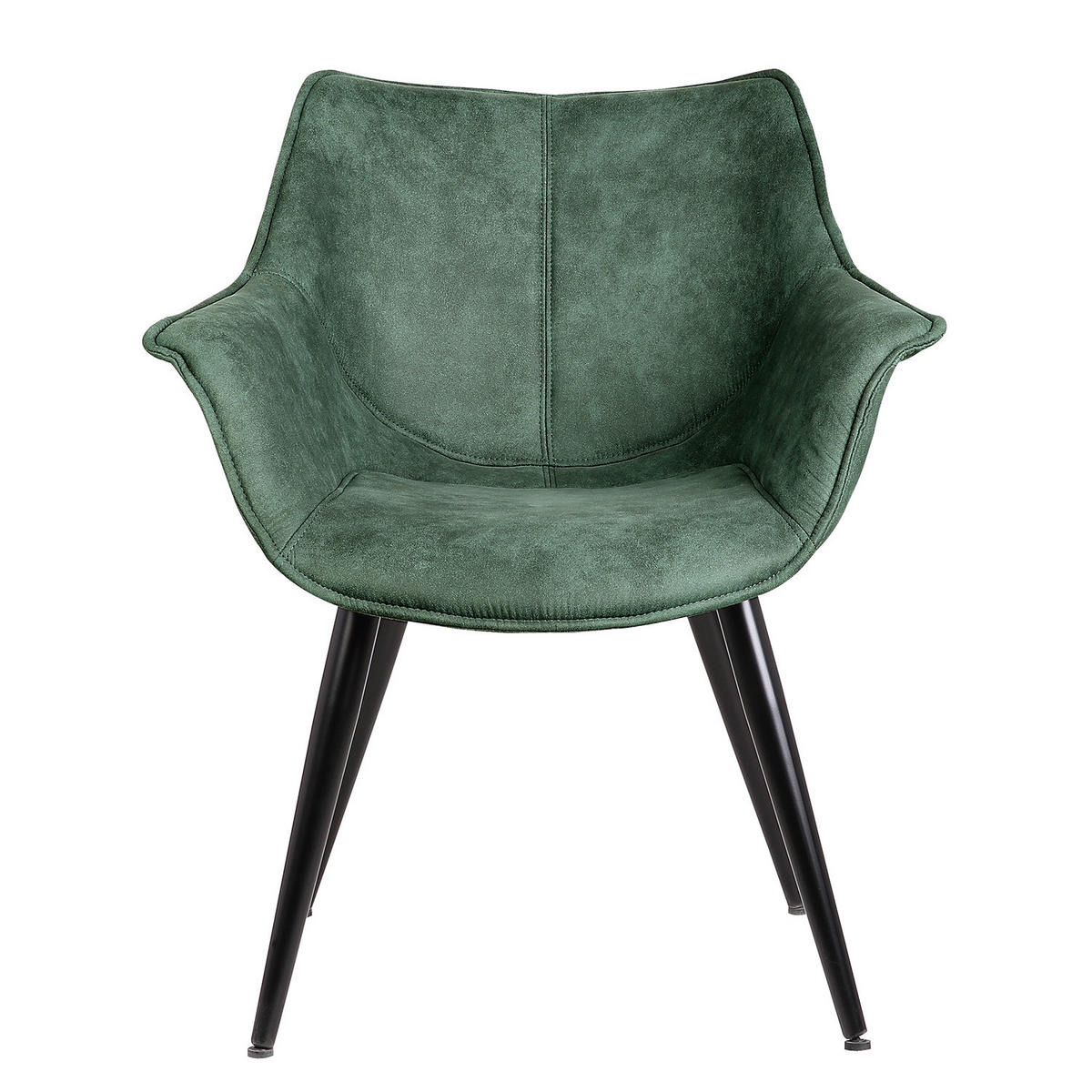 ARMLEHNENSTUHL - Metall - Grün, Textil (70/81/64cm) - home24