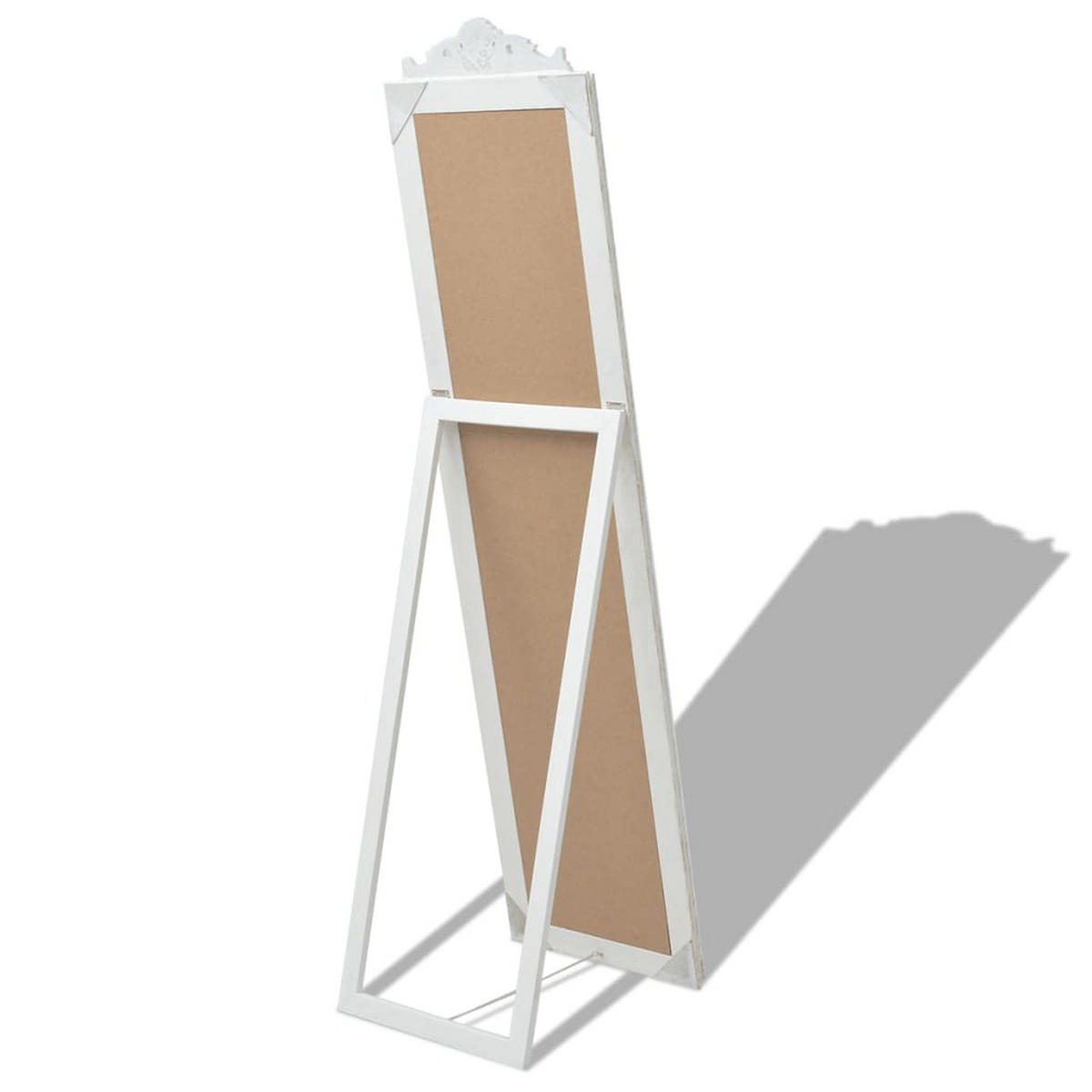 STANDSPIEGEL im Barock-Stil 160x40 cm Weiß - Weiß, Holz (40/160/1cm) - furnicato
