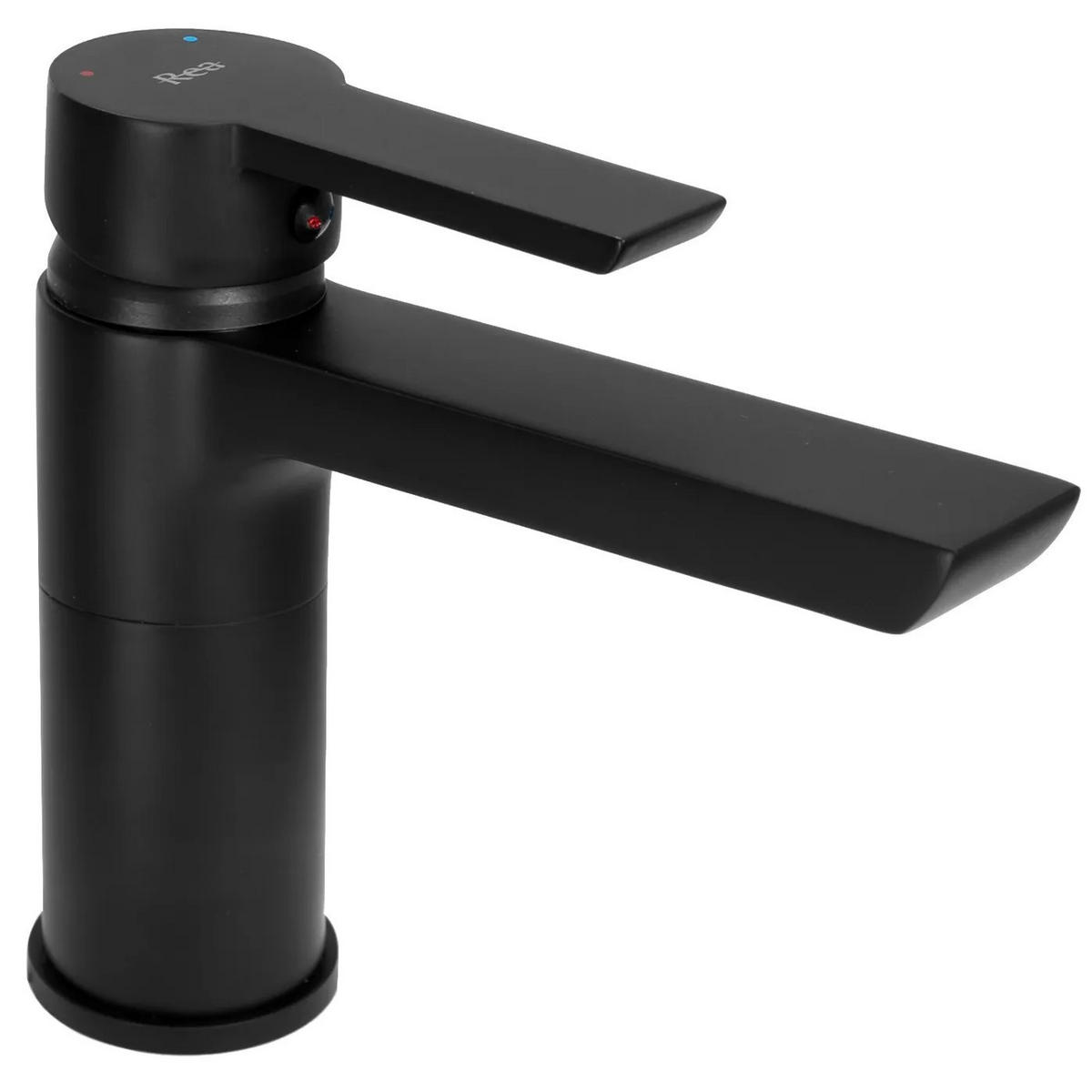 WASCHBECKENARMATUR Rea Argus Black Low - Schwarz, Metall (4.5/16/14.5cm) - REA