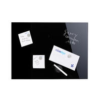 MAGNETTAFEL - Schwarz, Glas/Metall (100/60/0.4cm) - Relaxdays