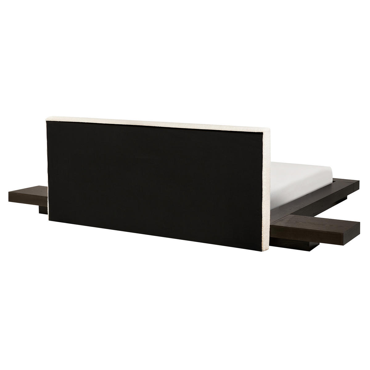 BETT mit Lattenrost 160/200 cm MDF-Platte Dunkelbraun Zen - Dunkelbraun, Holz (160/200cm) - Beliani