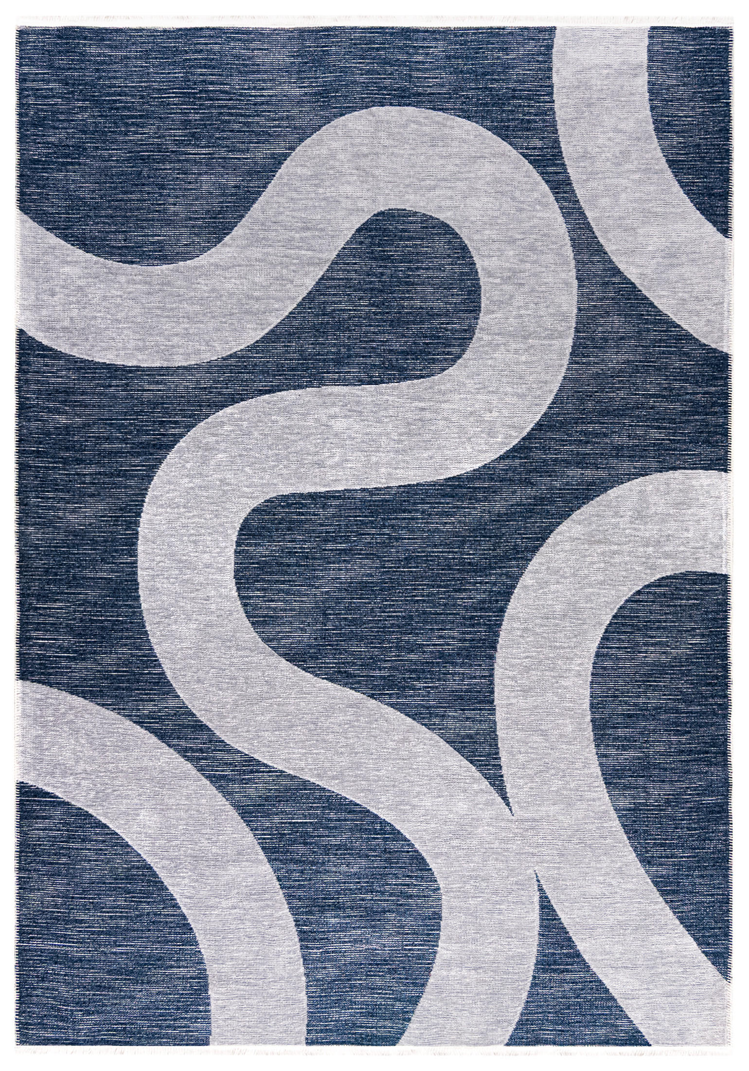TEPPICH Zweiseitiger Graphit Modern Geometrisch - Kurzflor Rechteckig Weich - Blau Grau - 200 x 300 cm - Blau/Grau, Textil (200/300cm) - Mazovia