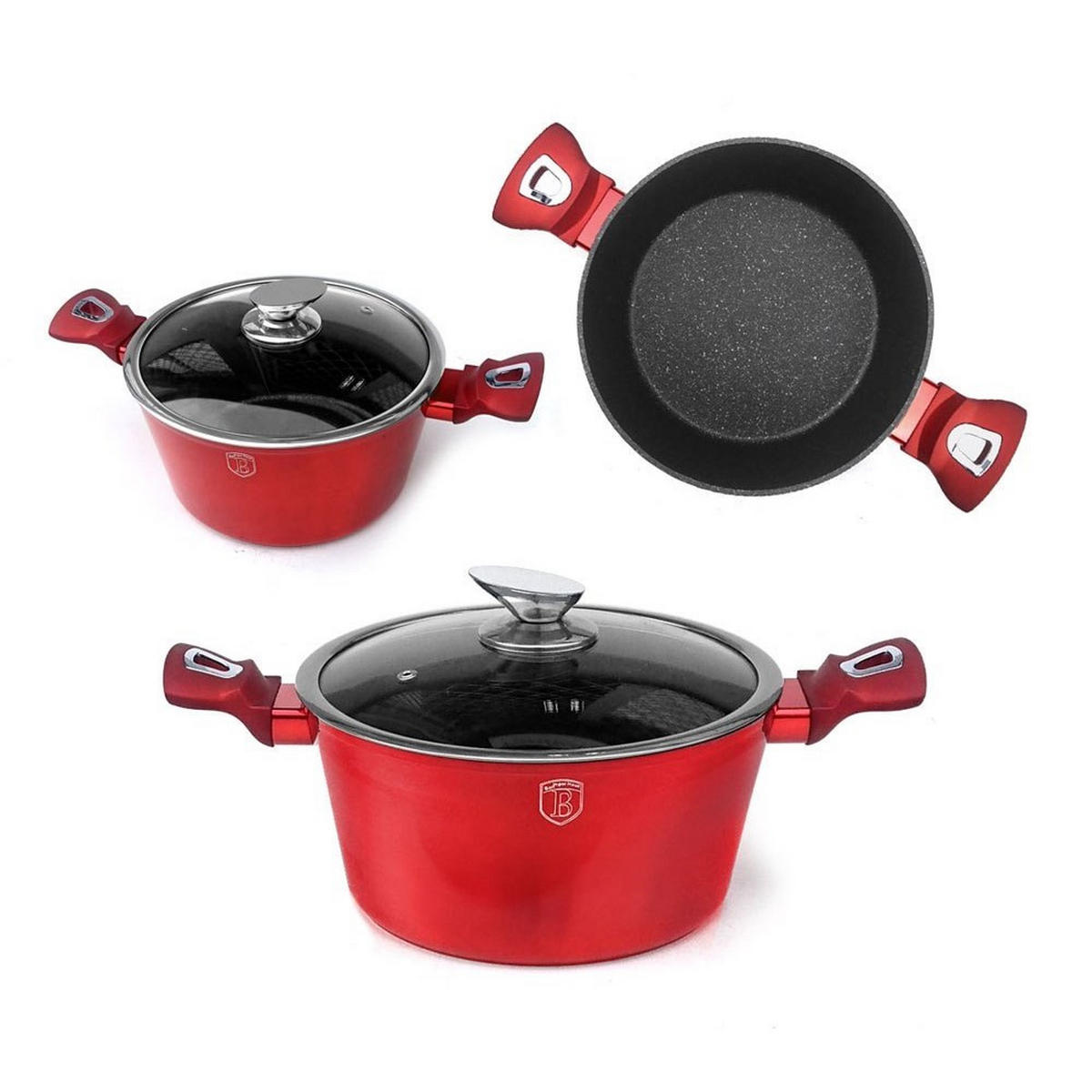 TOPF Rot 20/20/10 cm BH1256 - Rot, Metall (20cm) - Berlinger Haus