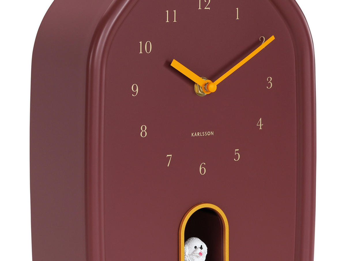 WANDUHR Modern Doggy Rot 29.1/29.1/29.1 cm - Rot, Kunststoff (29.1/29.1/29.1cm) - Karlsson