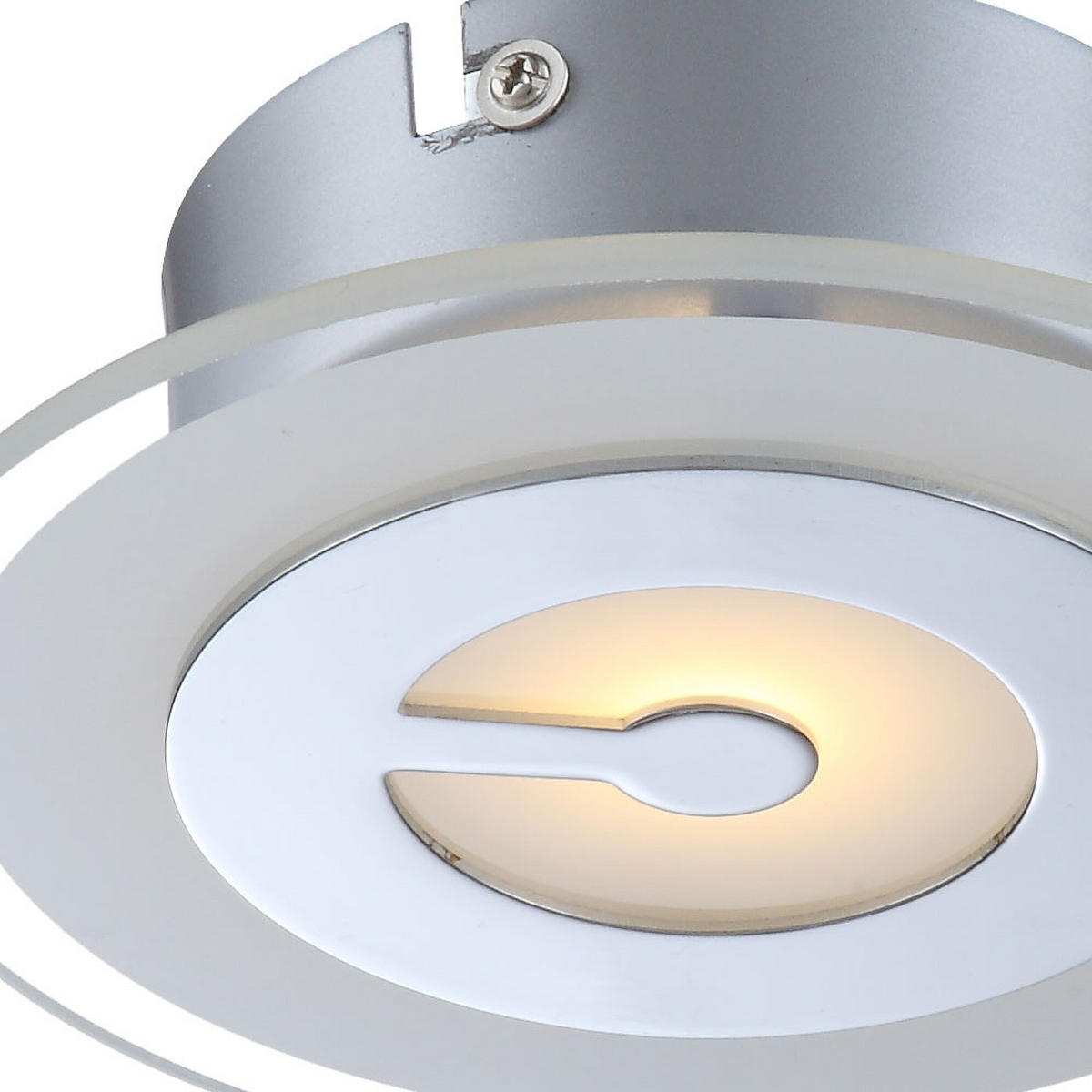 LED DECKENLEUCHTE Metall Chrom - Silberfarben, Glas (16/16/5.2cm) - Globo Lighting