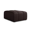 POUF Kunstleder Violett - Pflaume/Schwarz, Holzwerkstoff/Kunststoff (75/41/90cm) - Makamii