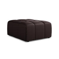 POUF Kunstleder Violett - Pflaume/Schwarz, Holzwerkstoff/Kunststoff (75/41/90cm) - Makamii