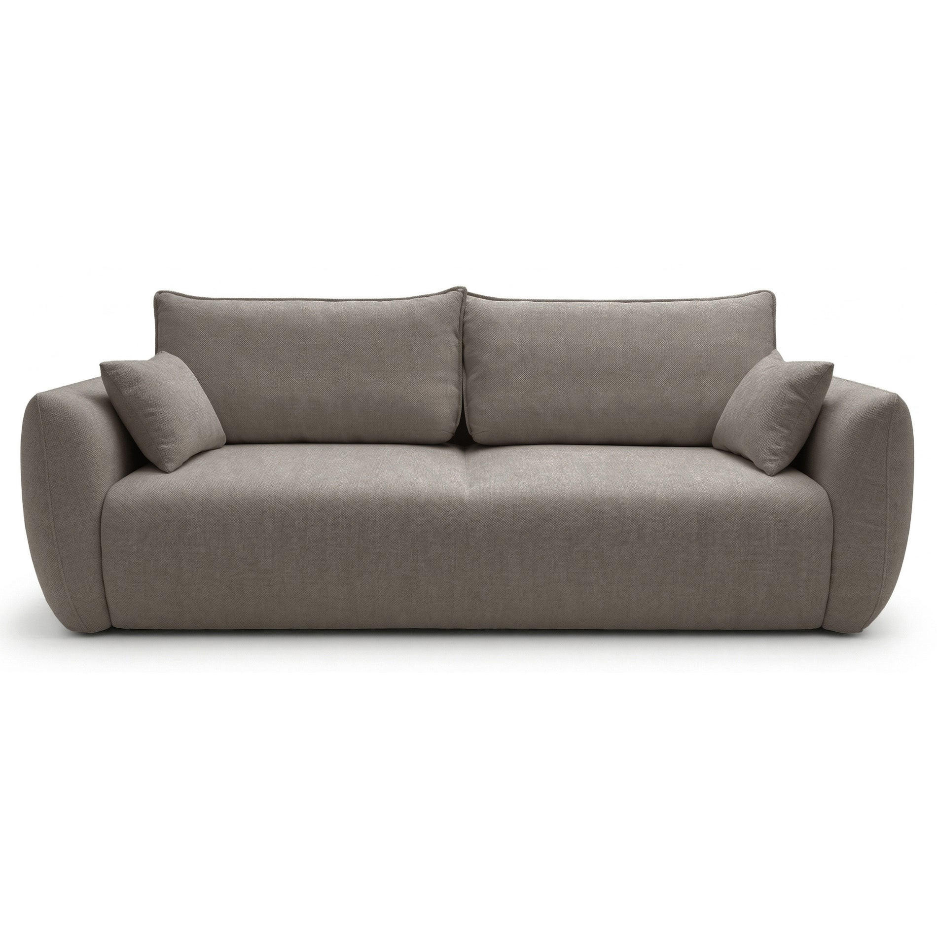 3-SITZER SCHLAFSOFA Zordo Chenille Hellbraun - Hellbraun/Schwarz, Kunststoff/Textil (238/91/102cm) - Selsey