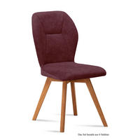 ESSZIMMERSTUHL (6er-Set) Donia 51x92x60 Eiche geölt/Marsala - Eichefarben/Brombeere, Kunststoff (60/92/51cm) - 58aufmkessel
