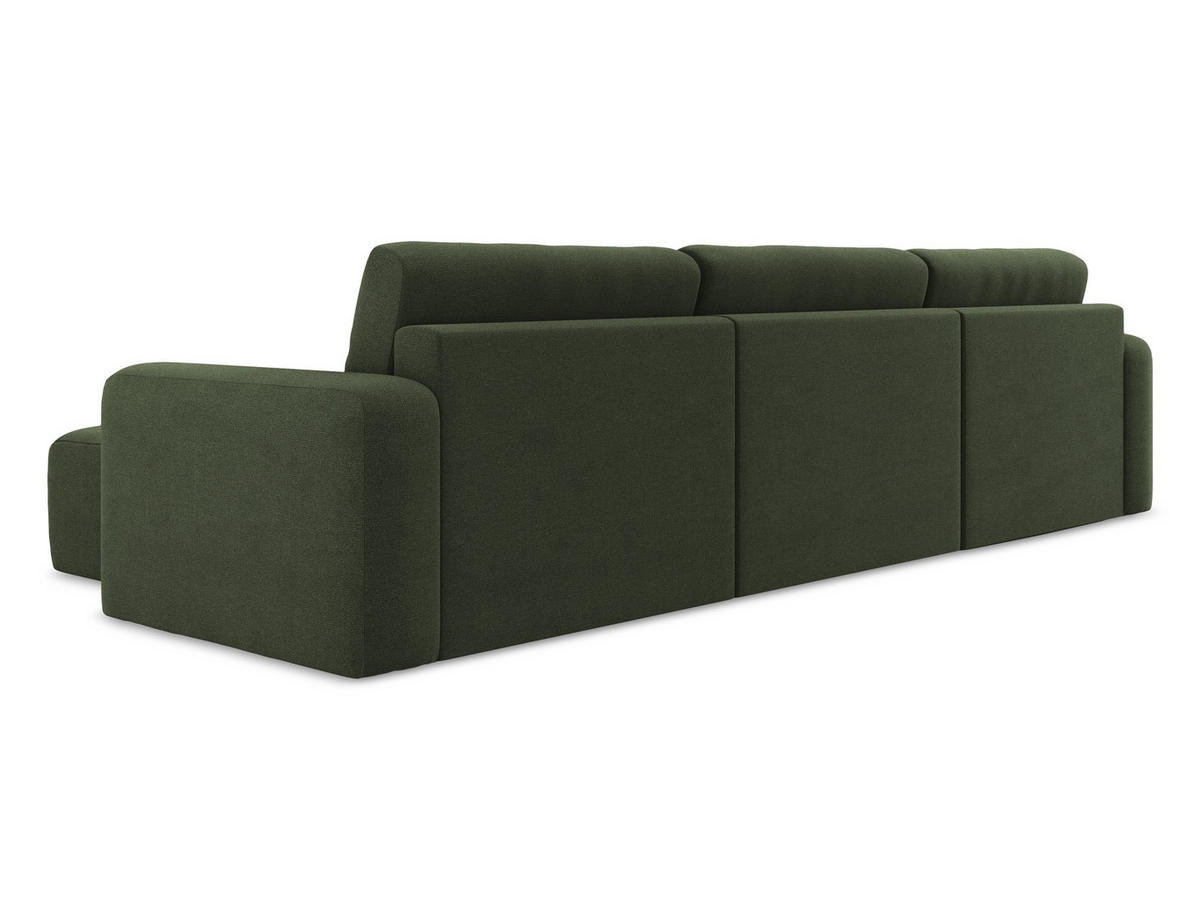 WOHNLANDSCHAFT Strukturstoff Stoff Grün - Blau/Schwarz, Kunststoff/Textil (332/79/149cm) - Makamii