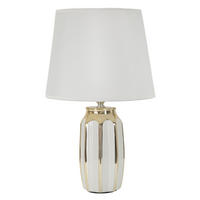 LAMPE Keramiksockel Tavolo Ø 25 cm - Weiß, Keramik (25/25/40.5cm) - Mauro Ferretti