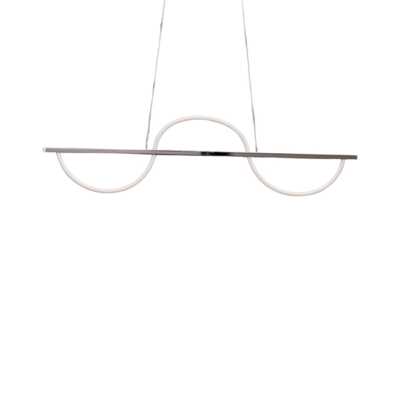 HÄNGELEUCHTE Savona, Silber/Chrom, 100cm - Chromfarben, Metall (100/100/20cm) - KOSILUM