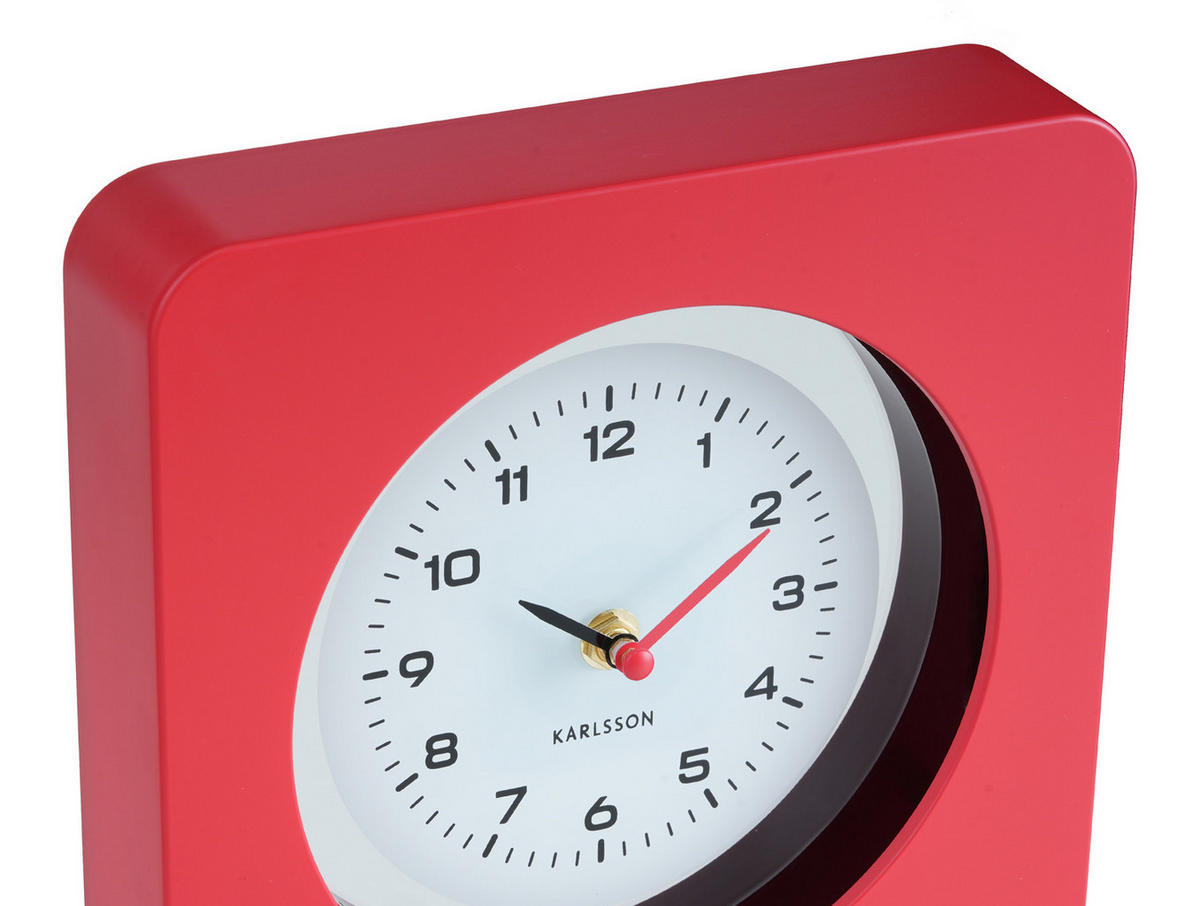 WANDUHR New Vintage Ø22 cm - Rot, Kunststoff (22/4.4/22cm) - Karlsson