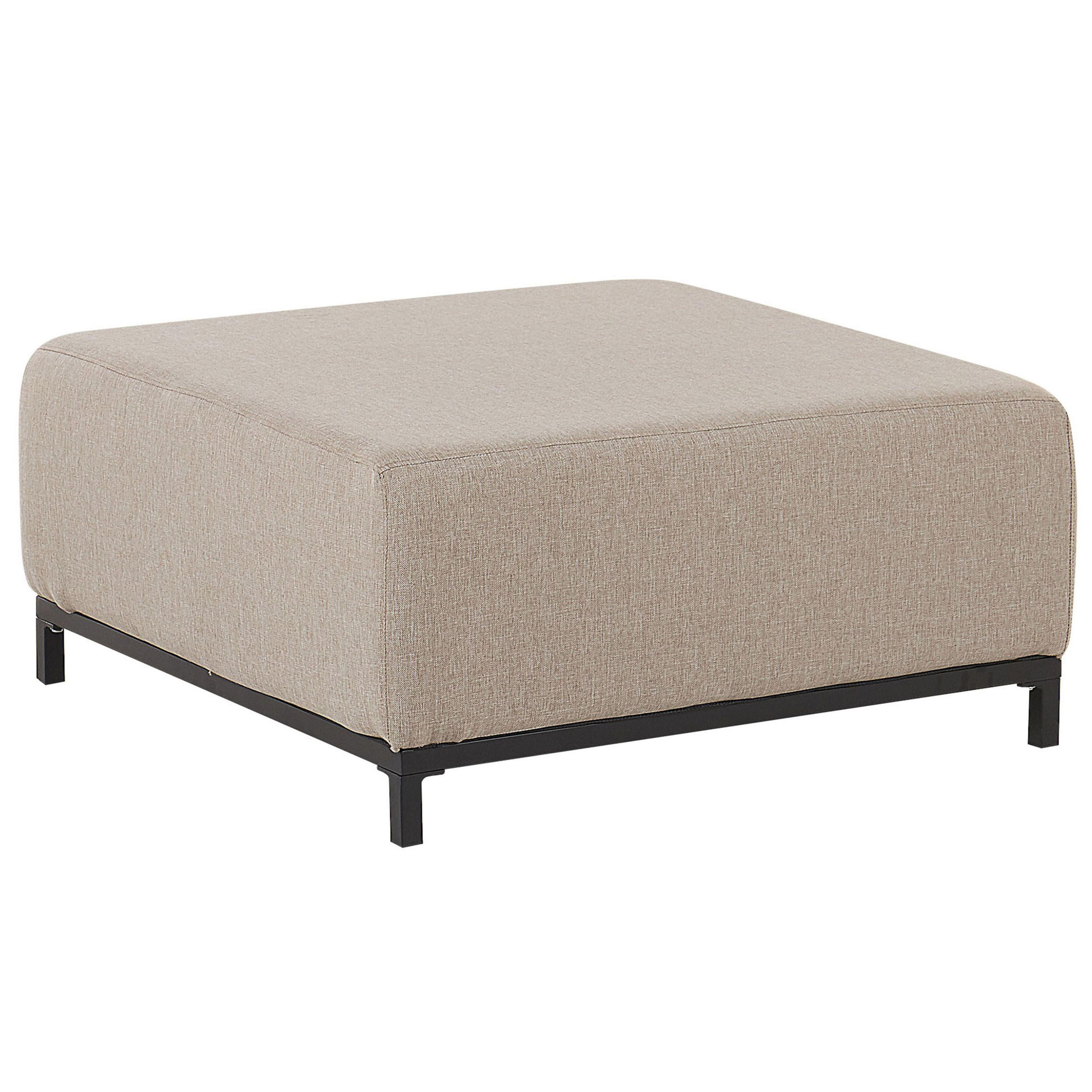 OTTOMANE Rovigo 83/83/38 cm - Beige, Kunststoff/Textil (83/38/83cm) - Beliani