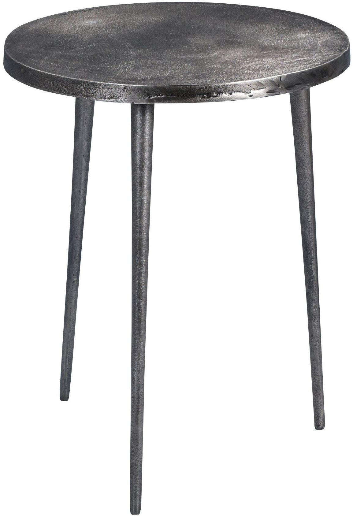 COUCHTISCH Casandra 2 Beistelltisch Rund Antik Nickel Optik 40/50/40 cm - Grau, Metall (40/50/3.5cm) - M2 Kollektion