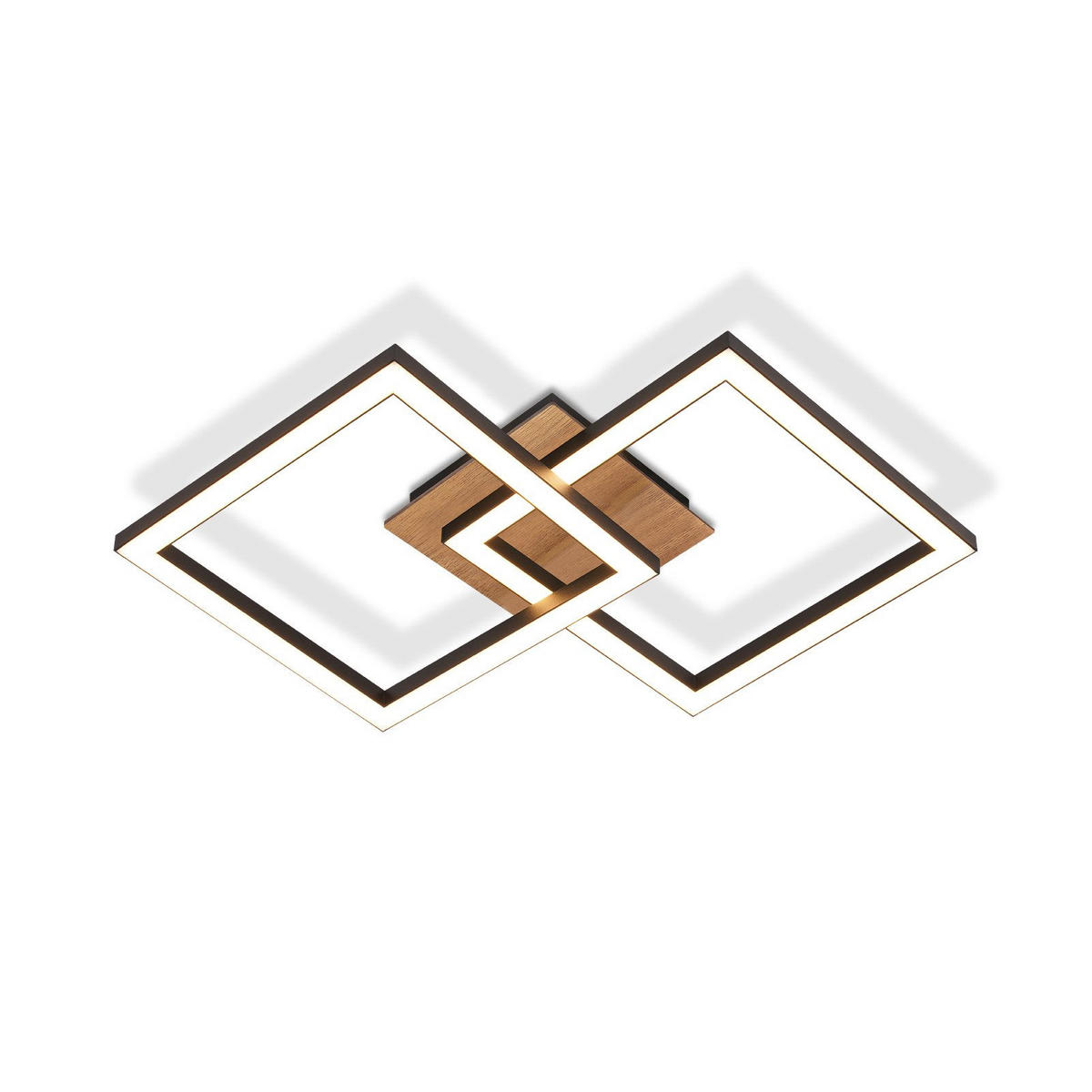 LED-DECKENLEUCHTE Vogthainbach 33.29/6.1/33.3 cm - Schwarz, Metall (33.3/33.29/6.1cm) - ZMH