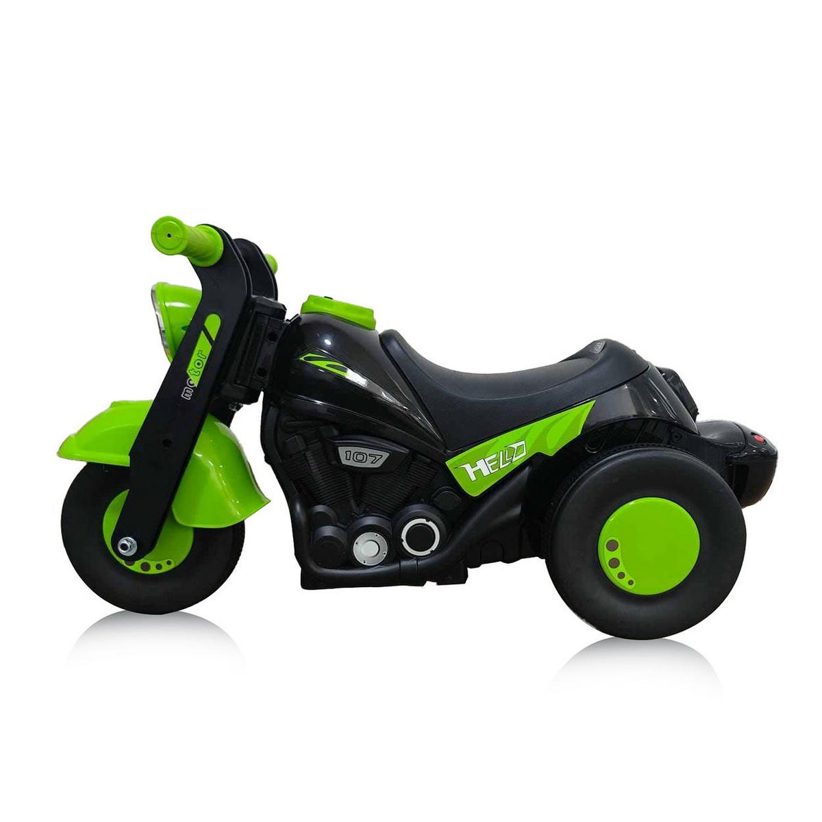 RUTSCHMOTORRAD Bubble Rider grün Seifenblasenfunktion, Musik, Motorraddesign, Dreiradkonstruktion - Grün, Kunststoff (80/35/42cm) - Chipolino