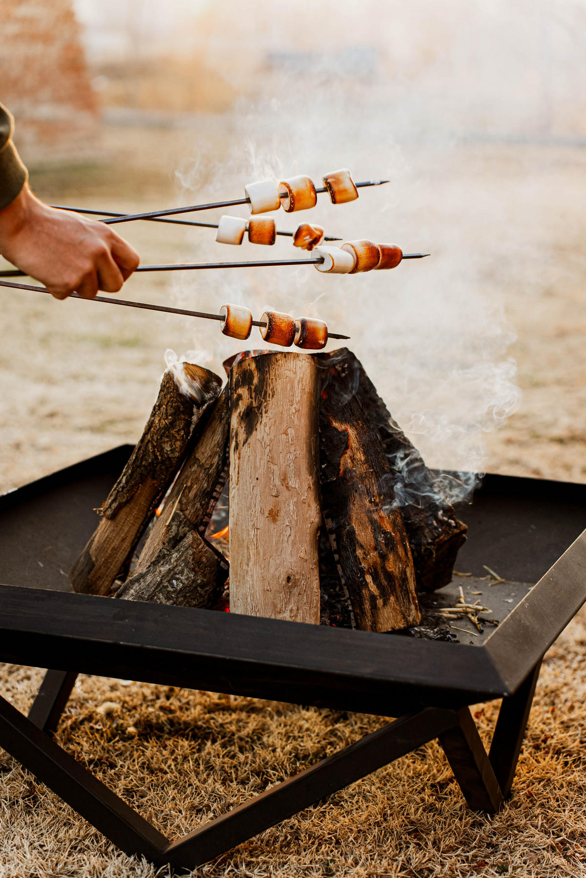 FEUERSCHALE Firesheet Schwarz 77 x 77 x 32 cm 17 kg aus Stahl pulverbeschichtet - Schwarz, Metall (77/32/77cm) - The Favilla