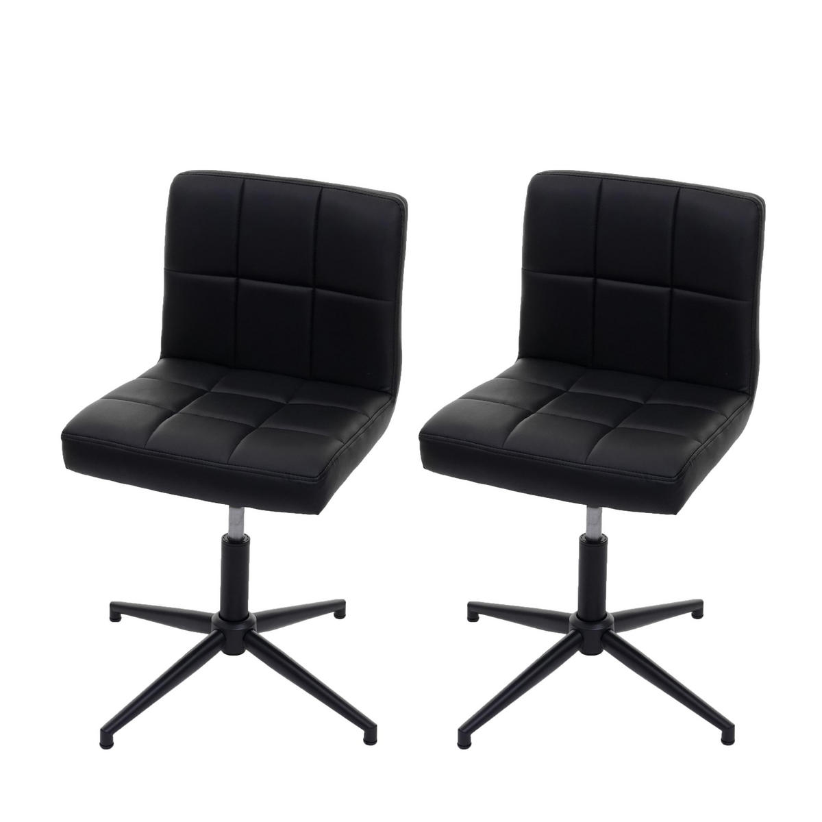 ESSZIMMERSTUHL Schwarz 2er-Set - Schwarz, Textil (64/90/64cm) - MCW