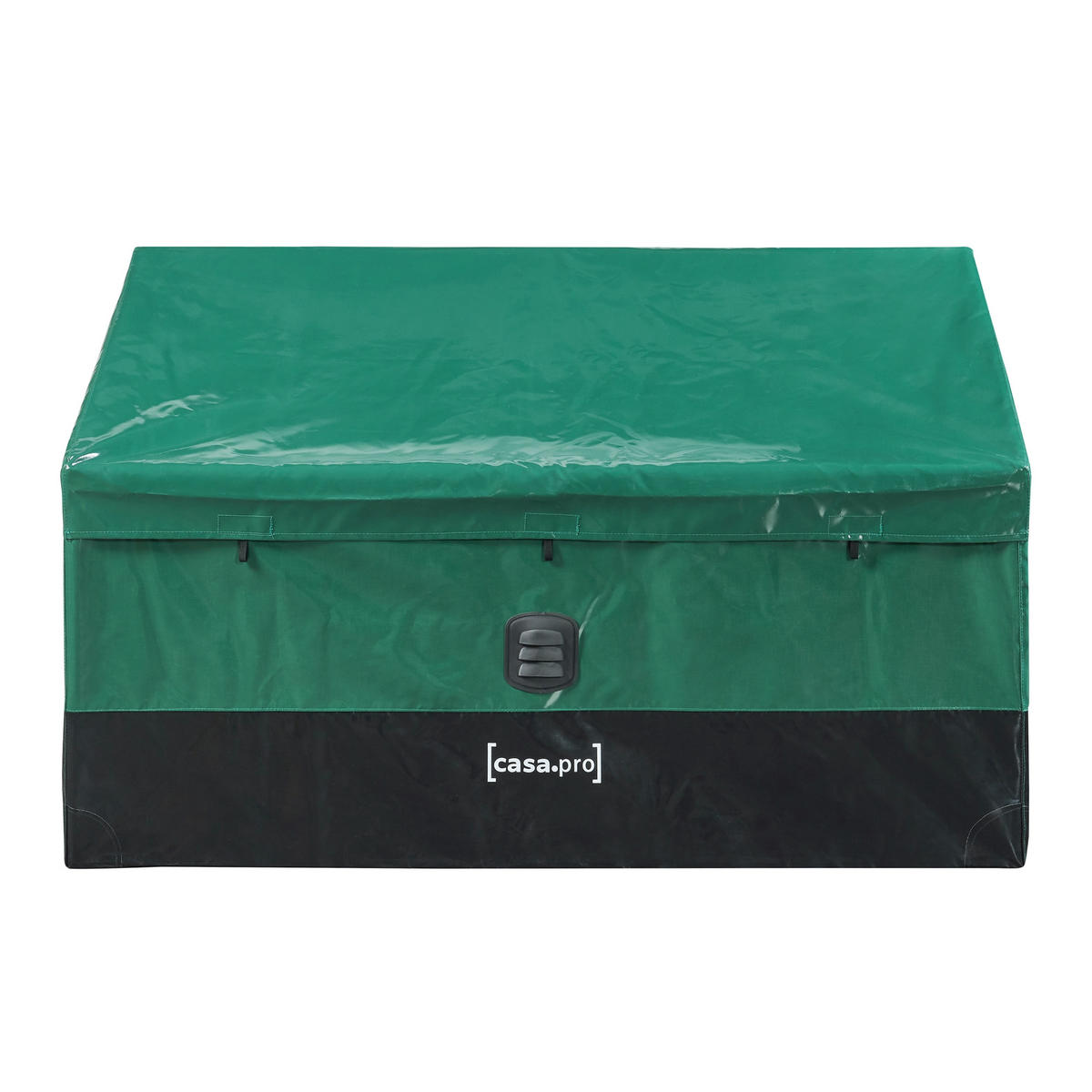 AUFBEWAHRUNGSBOX Alanno - Schwarz/Grün, Textil/Metall (122/76/64cm) - casa.pro