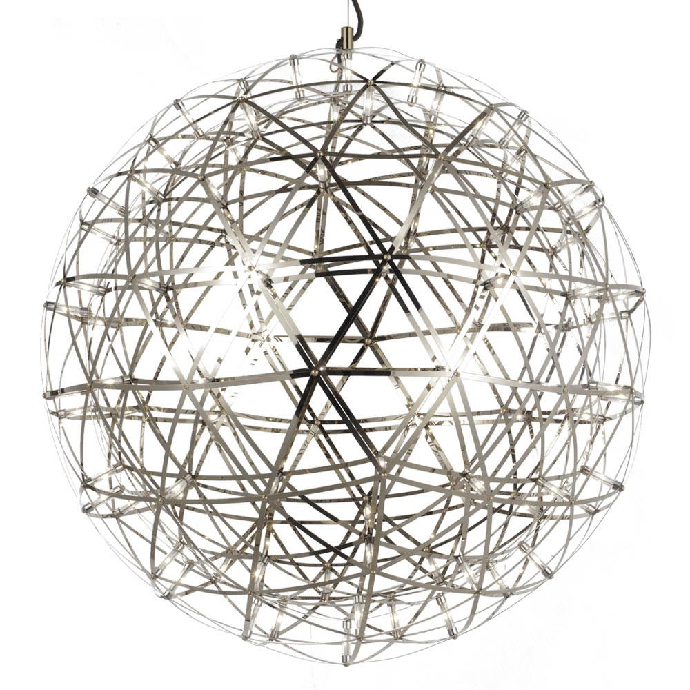 s.luce Led-Hängelampe Chrom 70x70x70 cm