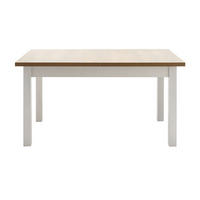 ESSTISCH weiß Pinie, Eiche hell Landhaus, Küchentisch ausziehbar 160 - 200 cm - Eichefarben/Weiß, Holzwerkstoff (200/90/82cm) - Furn.Design
