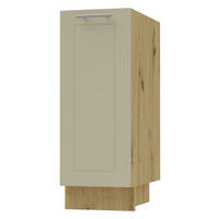 KÜCHENUNTERSCHRANK Kvantum D1D/30 Vanille Matt / Eiche Artisan Matt 30 / 50 / 82cm - Creme/Eiche Artisan, Holz/Holzwerkstoff (30/82/50cm) - Feldmann-Wohnen