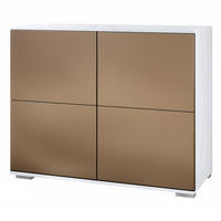 KOMMODE Rova Bronze Optik - Bronzefarben, Holzwerkstoff (92.5/75.5/35cm) - Vladon