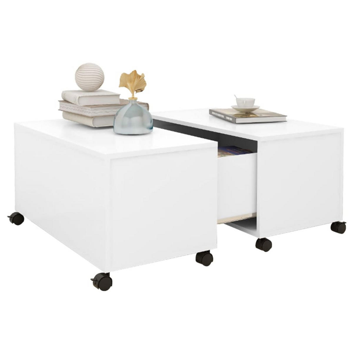 COUCHTISCH Weiß 75x75x38 cm Holzwerkstoff - Weiß, Holzwerkstoff (75/75/38cm) - furnicato