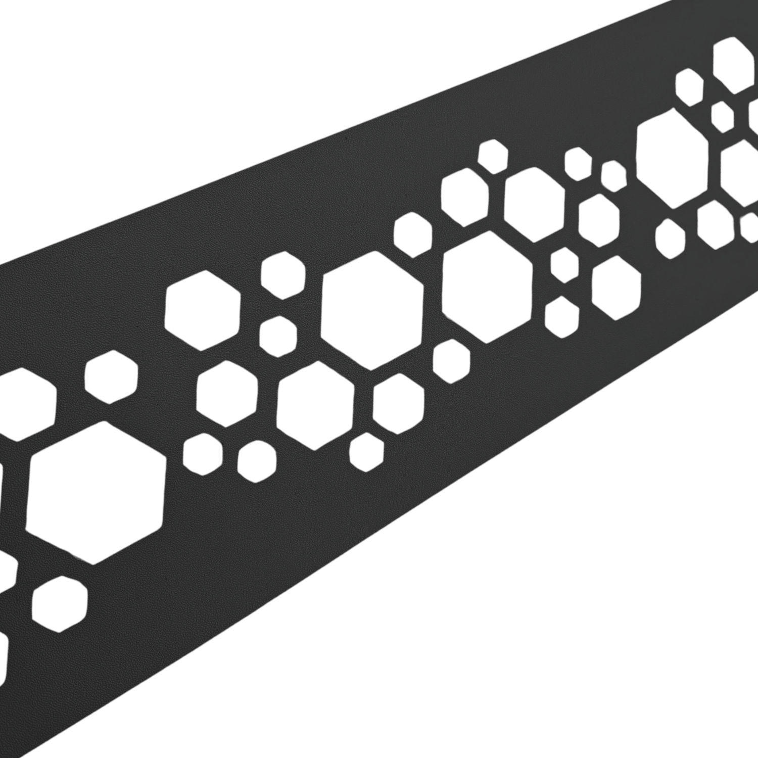 SICHTSCHUTZSTREIFEN PREMIUM Dekor Hexagon Einzelstreifen Anthrazit 2,55m - Anthrazit, Kunststoff (255/19cm) - ZAUN|ZU