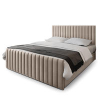 BOXBETT ARION 200x200 cm mit Matratze und Topper, H2+H3 - Beige - Beige, Holz (200/200cm) - MASSENO